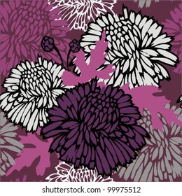 Seamless pattern with flowers. Floral background.