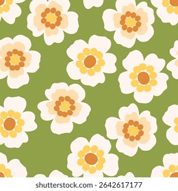 Seamless pattern with flowers. Floral designs for fabric, cotton, wallpaper, satin, wrapping paper, carpet, background.