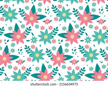 Seamless pattern with flowers. Floral pattern for invitations, cards, print, gift wrap, manufacturing, textile, fabric, wallpapers.