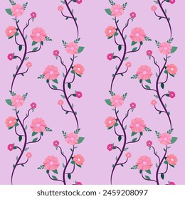 Seamless pattern of flowers. Floral vector illustration