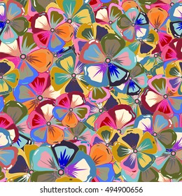 Seamless pattern with flowers. Floral watercolor seamless background. Vector textile print for bed linen, jacket, package design, fabric and fashion concepts.