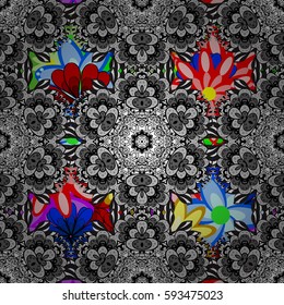 Seamless pattern with flowers. Floral watercolor seamless background. Vector textile print for bed linen, jacket, package design, fabric and fashion concepts.