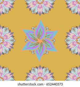 Seamless pattern with flowers. Floral watercolor seamless background. Vector textile print for bed linen, jacket, package design, fabric and fashion concepts.