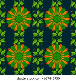 Seamless pattern with flowers. Floral watercolor seamless background. Vector textile print for bed linen, jacket, package design, fabric and fashion concepts.