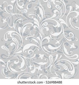 Seamless pattern with flowers. Frost background.