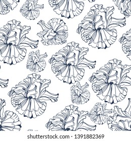 seamless pattern, flowers ,hand drawing vector