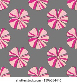
Seamless pattern with flowers. Hand drawn vector