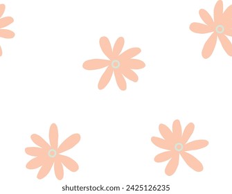 Flores de patrón sin costura, diseño moderno dibujado a mano