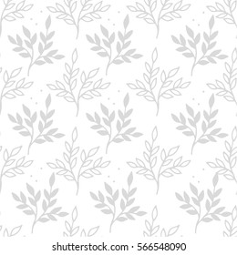 Seamless pattern with flowers. Hand drawn vector illustration. Decorative elements for design.