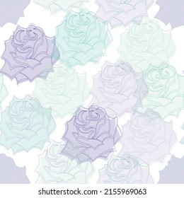Seamless pattern with flowers. Hand painted illustration vintage inspired