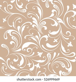 Seamless pattern with flowers. Herbal background.