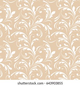 Seamless pattern with flowers. Herbal background.