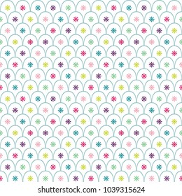 Seamless pattern. Flowers illustration. Design background.