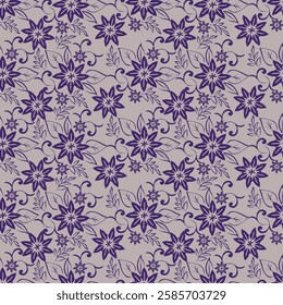 seamless pattern with flowers in indian style. floral background