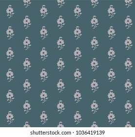 seamless pattern with flowers inspired from india
