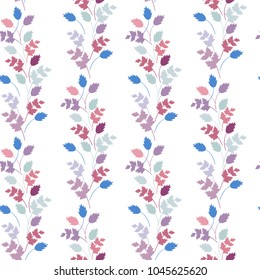 Seamless pattern. The flowers isolated on a white background. Vector