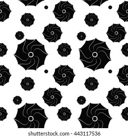 seamless pattern with flowers. isolated. textile. Black and white