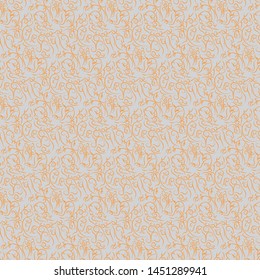 seamless pattern with flowers and leaves