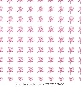 Patrón sin foco con flores y hojas. Resumen de papel de pared de flores. Diseño para tela, impresión textil, superficie, envoltura, cubierta, tarjeta de saludo. Ilustración del vector
