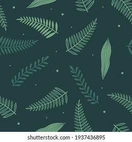Seamless pattern with flowers and leaves. Creative floral texture. Great for fabric, textile Vector Illustration