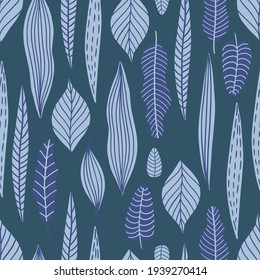 Seamless pattern with flowers and leaves. Creative floral texture. Great for fabric, textile Vector Illustration