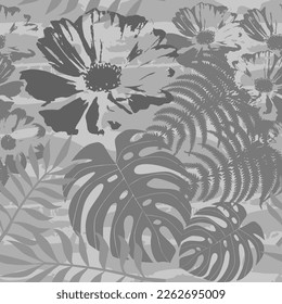 Seamless pattern with flowers and leaves.
Floral pattern