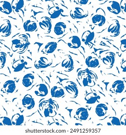 Seamless pattern with flowers and leaves. Hand drawn background. floral pattern for wallpaper or fabric. Flower rose. Botanic Tile. two color design