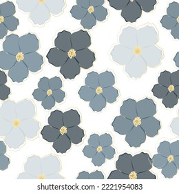 Seamless pattern with flowers and leaves of magnolia on a white background. Can be used for fabric, postcards, pretty wrappers, wrapping paper.