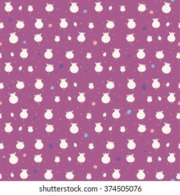 Seamless pattern flowers lily of the valley.