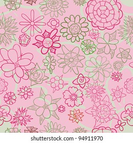 Seamless pattern with flowers/ May be used as background