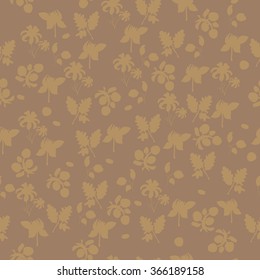 Seamless pattern of flowers medicinal plants