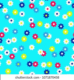 Seamless pattern with  flowers. Modern and original textile, wrapping paper, wall art design. Vector illustration. Floral simple minimalistic graphic design