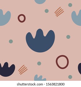 Seamless pattern with flowers in modern style. Vector illustration for postcards, banner, poster, invitations, cards, gifts etc. Hand drawn flowers on the light background