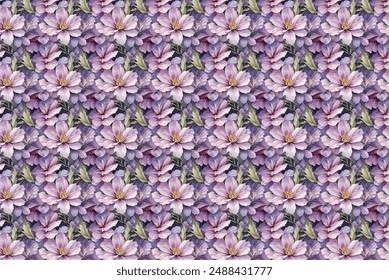 Seamless pattern with flowers on background, floral illustration in modern style.  Floral pattern for invitations, cards, print, gift wrap, manufacturing, textile, fabric.