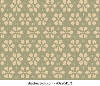 Seamless pattern with flowers on green background can be used for cover, design fabric, textile, greeting card and more creative designs.