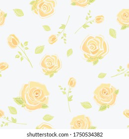 Patrón de flores sin foco sobre un fondo claro y oscuro. Papel de escritorio con ramas de flores brillantes.