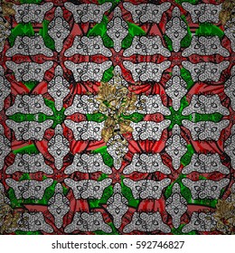 Seamless pattern with flowers on motley background. Vector illustration of flowers.