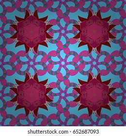 Seamless pattern with flowers on motley background. Vector illustration of flowers.