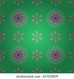 Seamless pattern with flowers on motley background. Vector illustration of flowers.