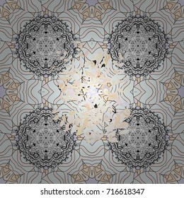 Seamless pattern with flowers on motley background. Vector illustration of white, black and neutral flowers.