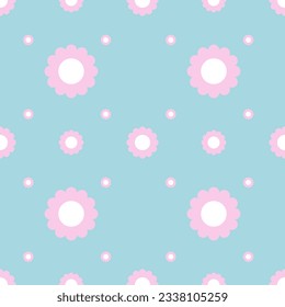 Seamless pattern flowers on pastel background for wallpaper, fabric, clothing,backdrop,texture, wrapping paper, notebook cover ,curtain,pillow case and stationary.