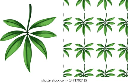 A seamless pattern of flowers on white illustration