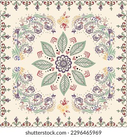 Patrón sin foco con flores. Ornamentos. Textura de zentángulo ordenado, patrón interminable con flores abstractas. Se puede usar un patrón sin inconvenientes para papel de pared, fondo de página web, texturas superficiales.
