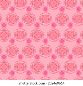Seamless pattern with flowers in pink. EPS 10