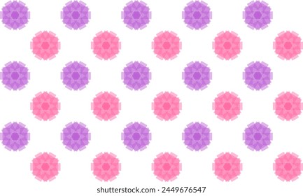 seamless pattern with flowers, seamless pattern with pink and purple  flowers, light  flower on block of pink background background design for fabric print, ceramic Japanese style checkerboard