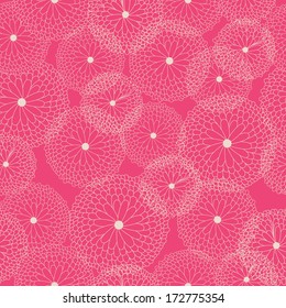 Seamless pattern with flowers. Pink. Red.