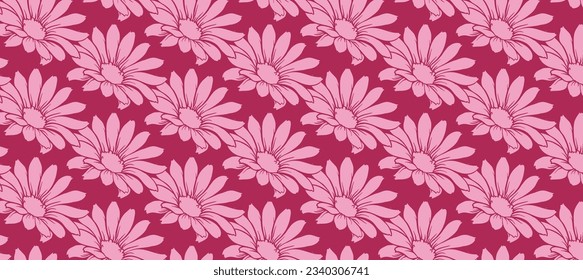 Patrón de flores sin foco con rosado. negro blanco, azul verde y naranja. Fondo de flores rosadas. diseño de flor textil de arte abstracto textil textil.Resumen de patrón sin costura floral. Coco brillante