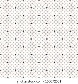 Seamless pattern with flowers. Polka dot print. Stylish vector texture