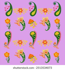 Seamless pattern with flowers for printing