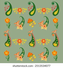 Seamless pattern with flowers for printing